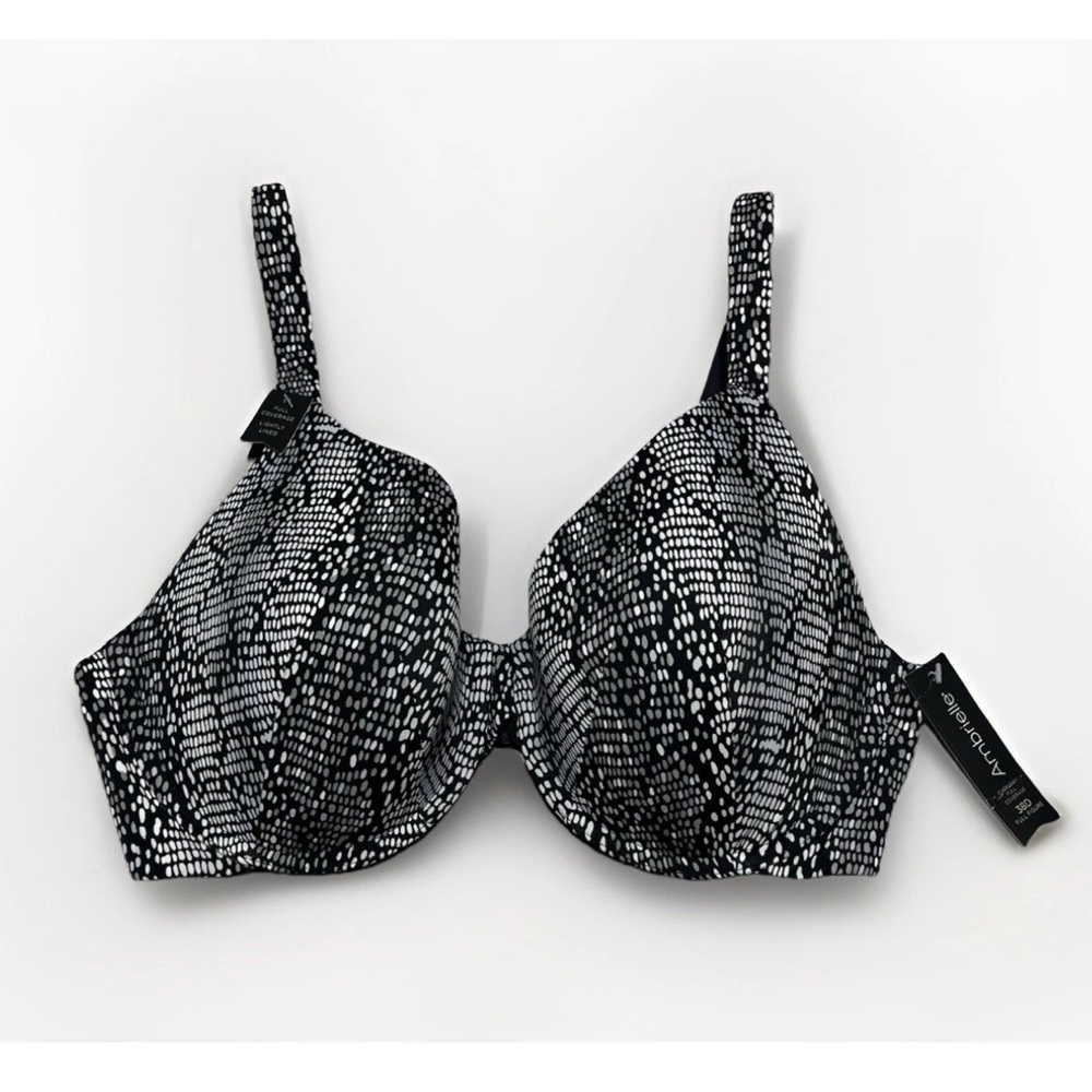 Ambrielle Full Coverage Full Figure Underwire Bra Size 38D Snake Skin Pattern